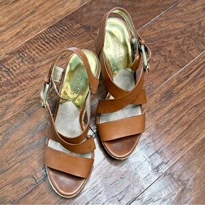Michael Kors Espadrille Platform Wedge Sandals, Size 7.5